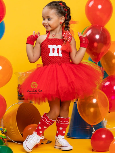 Girls Halloween Costumes | M&M Inspired Tutu Dress - Mia Belle Girls