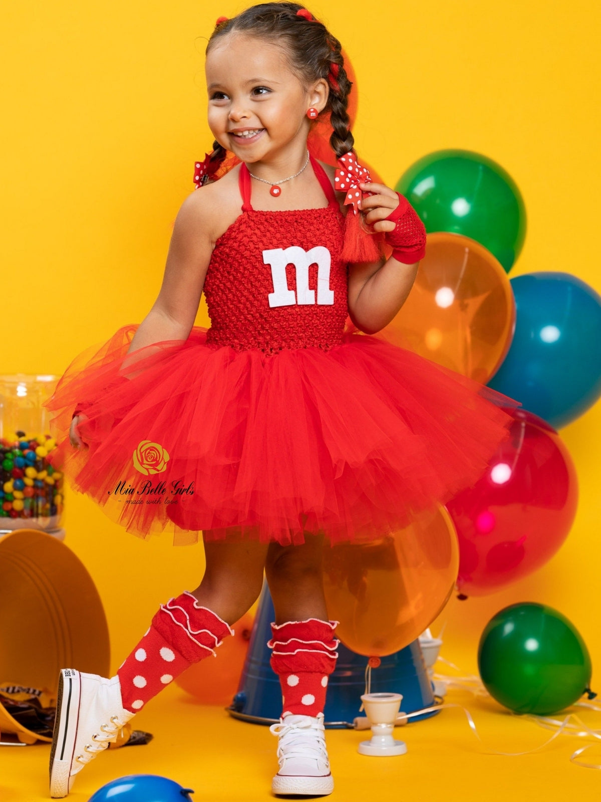 Girls Halloween Costumes | M&M Inspired Tutu Dress - Mia Belle Girls