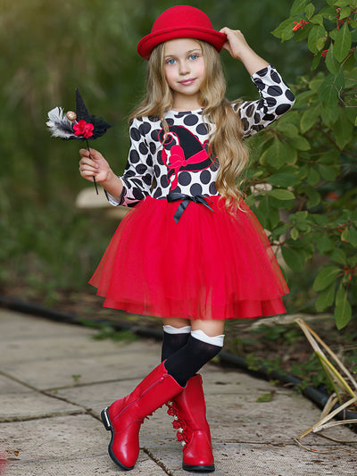 Girls Halloween Dresses | Polka Dot Witch Tutu Dress - Mia Belle Girls