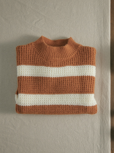 Preppy Preschooler Striped Knit Sweater