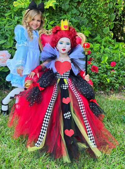 Girls Halloween Costumes | Queen of Hearts Tutu Gown Costume Dress
