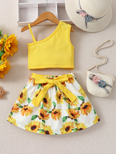 Hello, Sunny Days! Sunflower Skirt Set