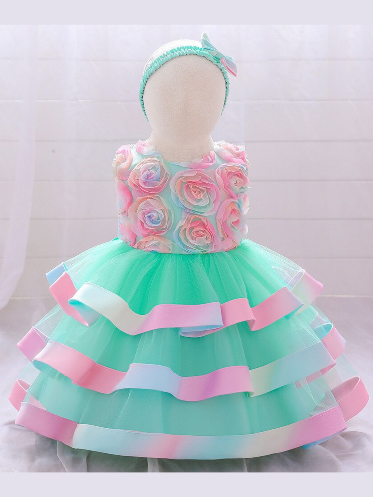 Colors And Cupcakes Rainbow Tiered Tutu Gown