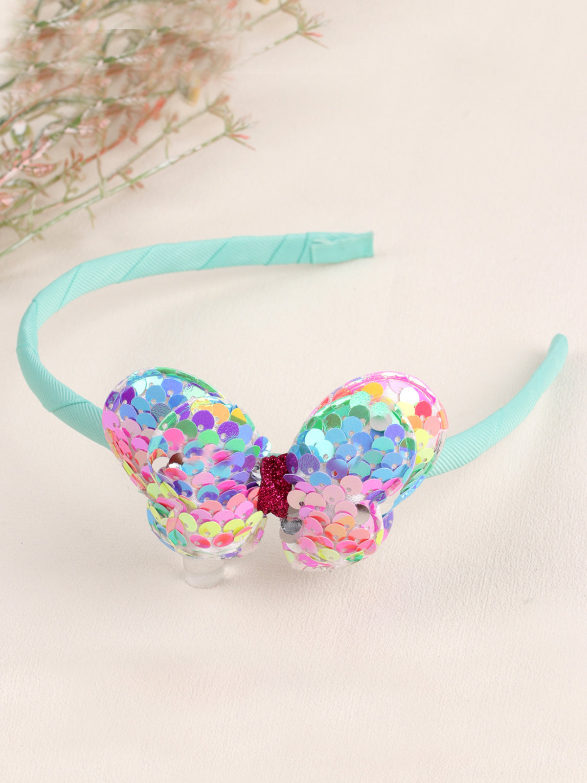 Flutter And Sparkle Butterfly Sequin Headband