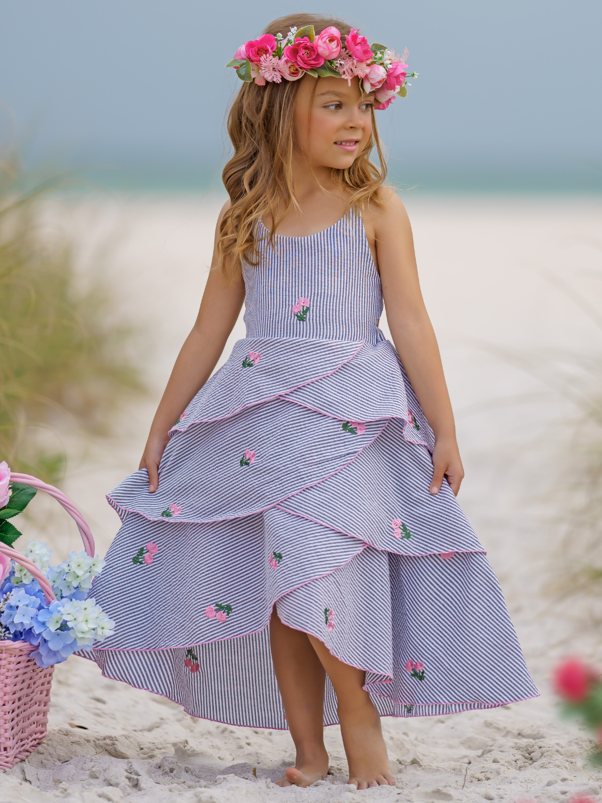 Pretty Petal Southern Princess Tiered Dress - Mia Bell Girls