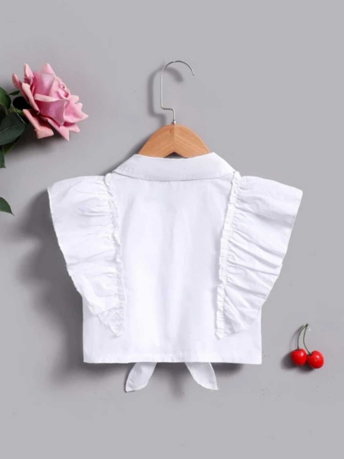 Butterfly Sleeveless Tie Front Top