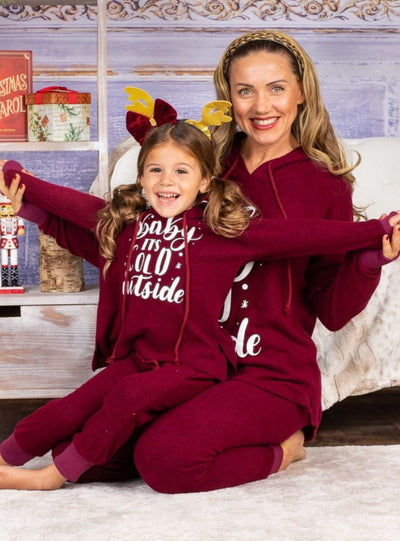 Mommy and Me Outfits | Baby It's Cold Loungewear Set | Mia Belle Girls