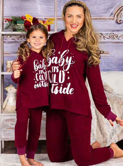 Mommy and Me Outfits | Baby It's Cold Loungewear Set | Mia Belle Girls