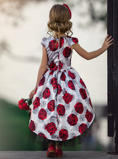 Girls Formal Dress | Cap Sleeve Hi-Lo Tulle Dress | Special Occasions