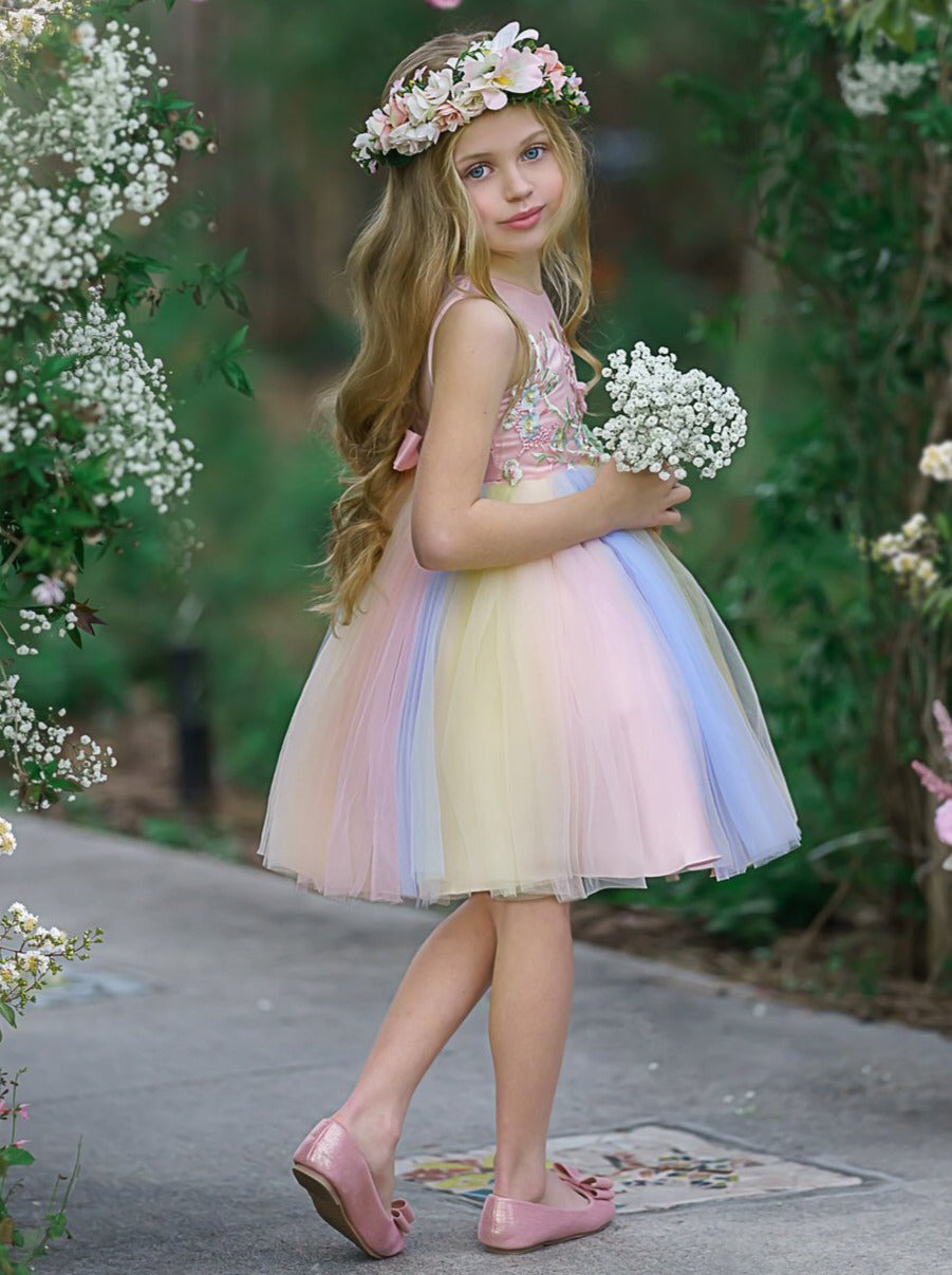 Little Girls Floral Special Occasion Dress | Toddler Easter Dresses 
