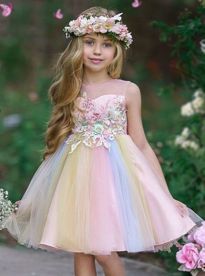 Little Girls Floral Special Occasion Dress | Toddler Easter Dresses 