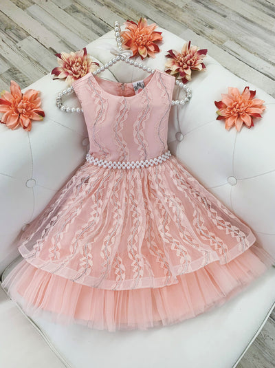 Toddler Spring Dresses | Girls Embroidered Pearl Detail Party Dress