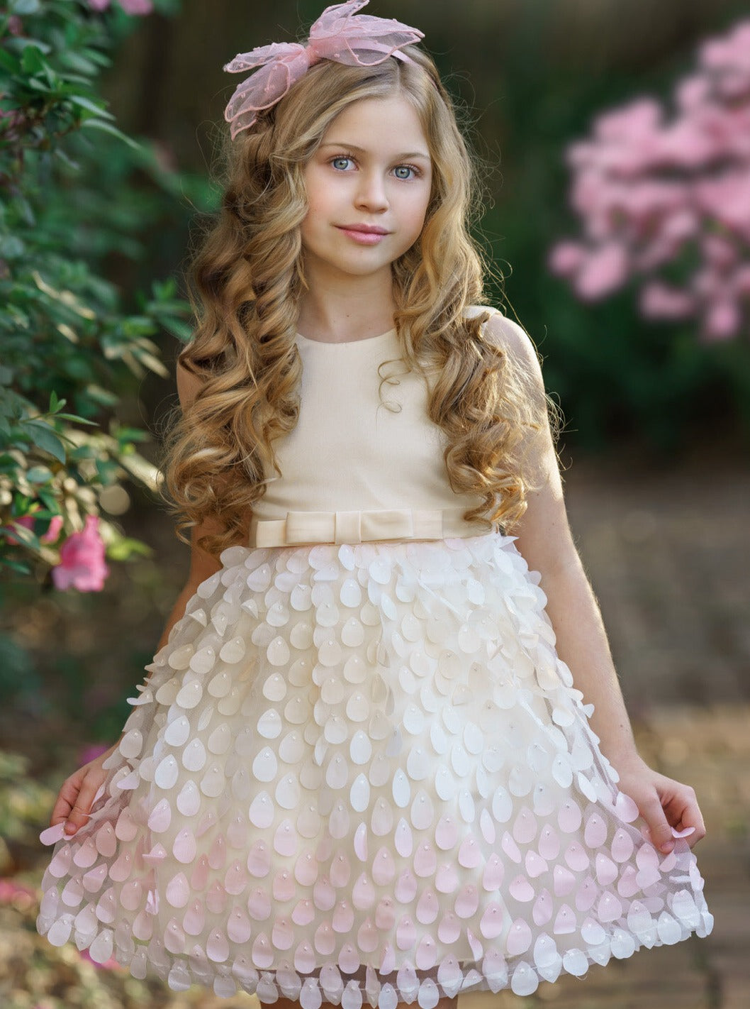 Kids Special Occasion Dresses | Sleeveless Rainbow Raindrop Dress – Mia ...