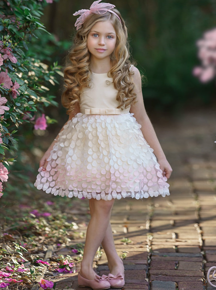 Kids Special Occasion Dresses | Sleeveless Rainbow Raindrop Dress – Mia ...