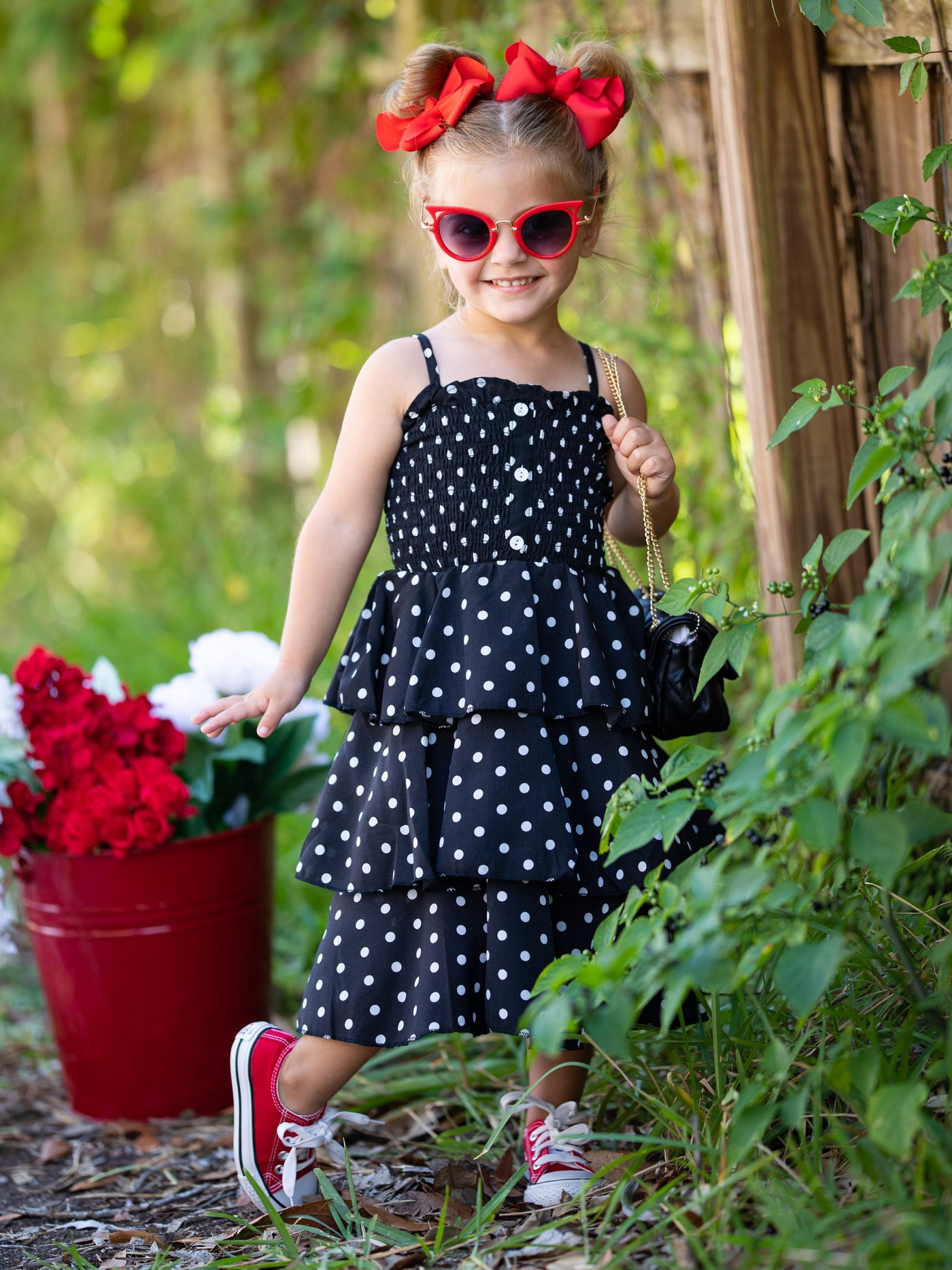 Disney Little Girls Minnie Mouse Polka Dot & Mesh Dress - Macy's