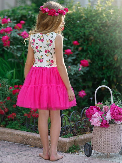 Toddler Spring Dresses | Little Girls Fun Floral Bodice Tutu Dress 