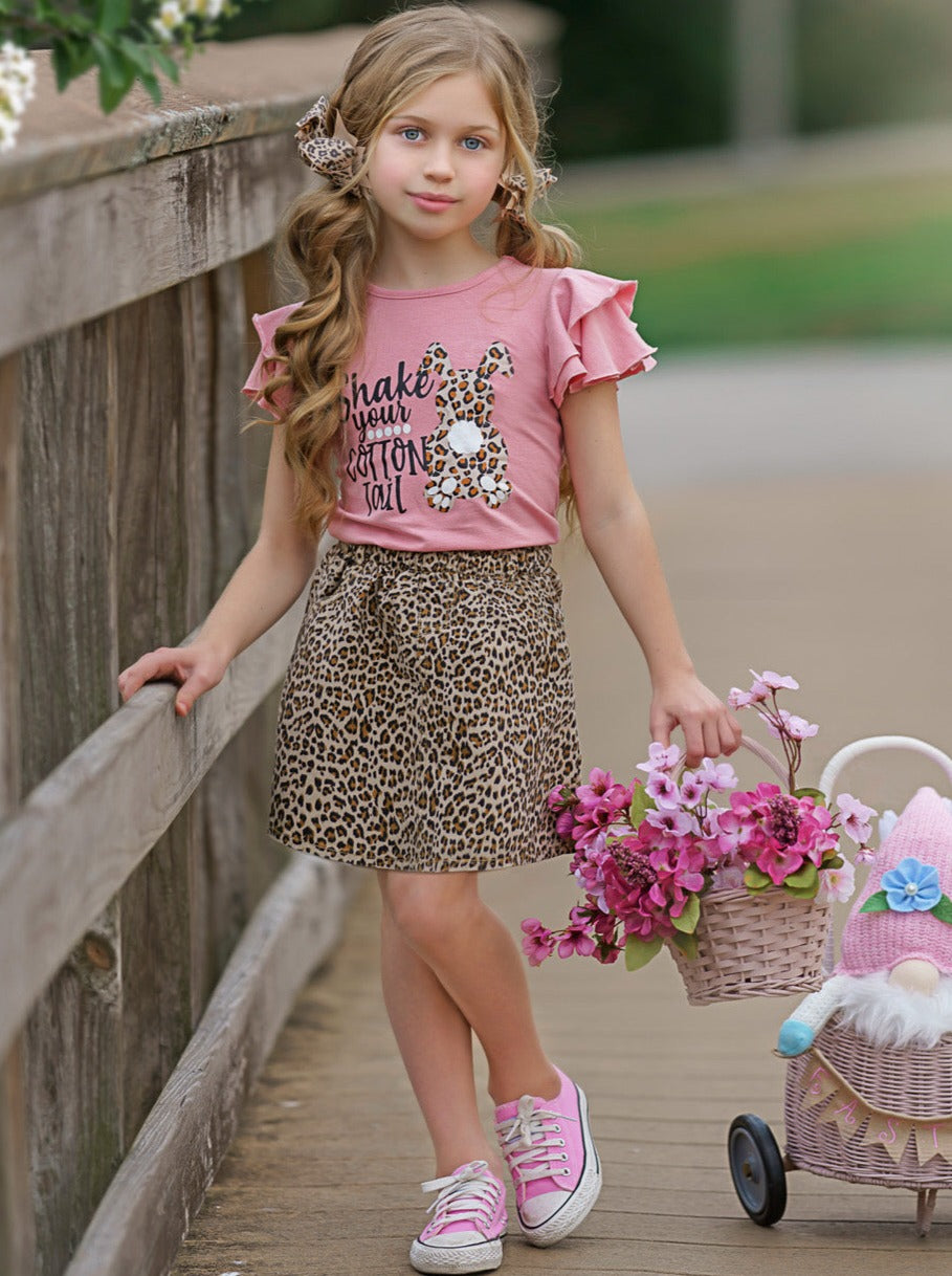 Girls Shake Your Cotton Tail Top and Skirt Set