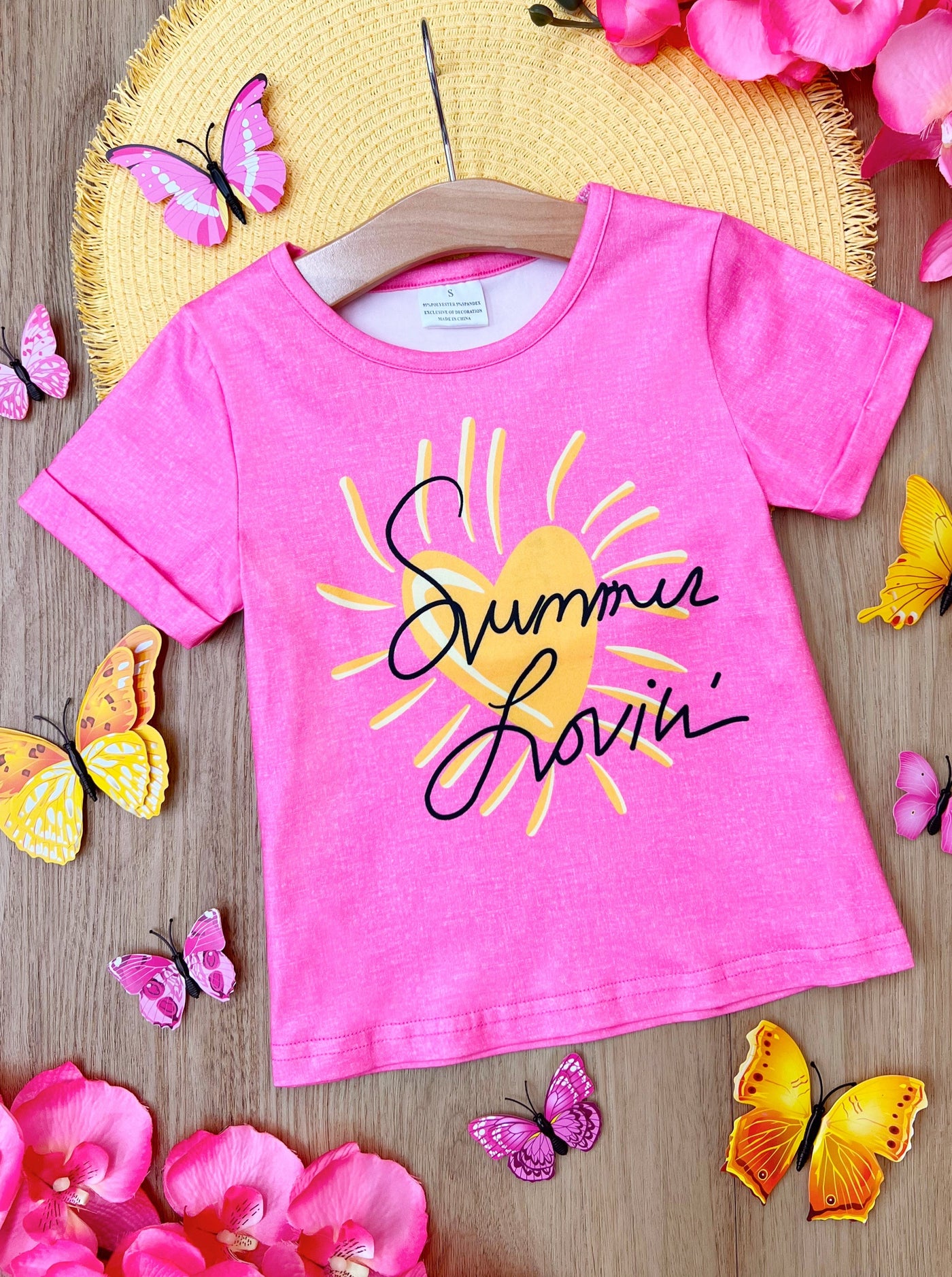 Toddler Summer Tops | Girls Short Sleeve Summer Lovin' Graphic Tee