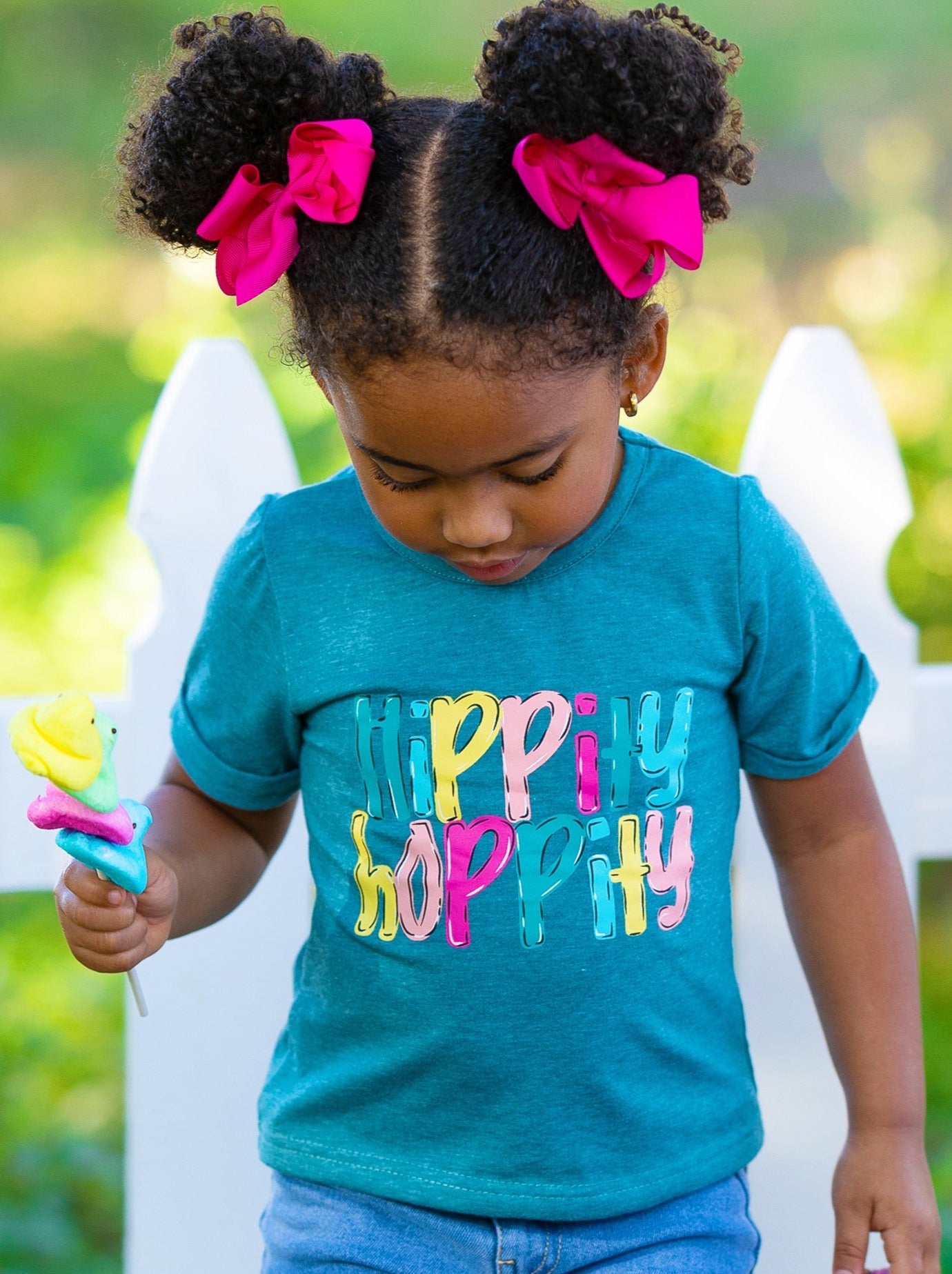 Mia Belle Girls Hippity Hoppity Top | Easter Casual Tops