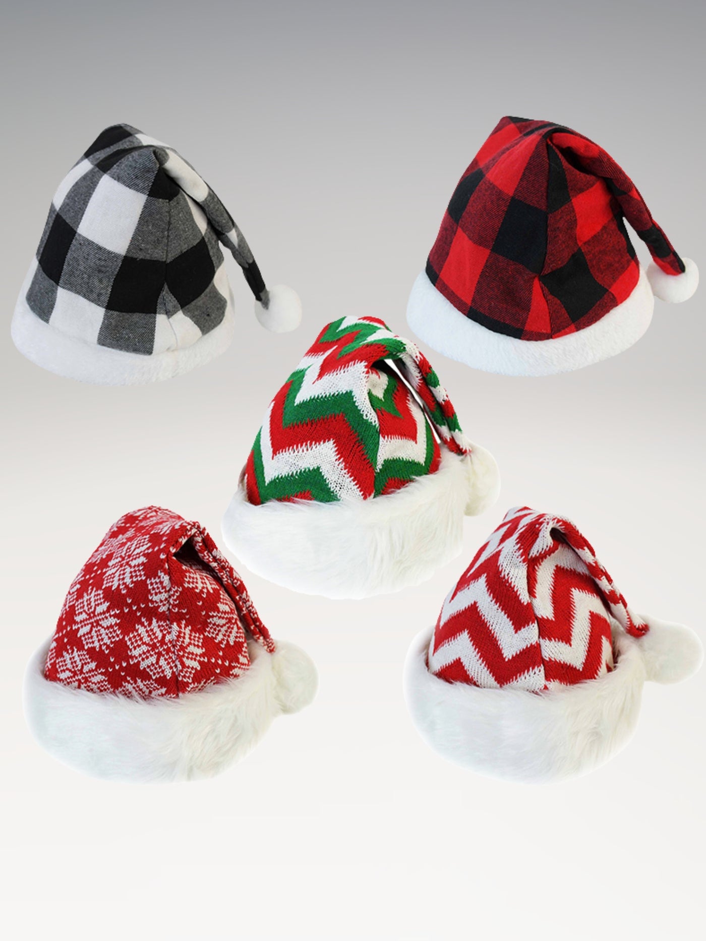 Cute Christmas Accessories | Little Girls Festive Patterned Santa Hat
