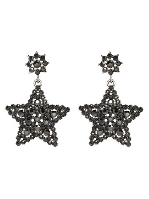 Girls Sparkle Pentagonal Star Earrings