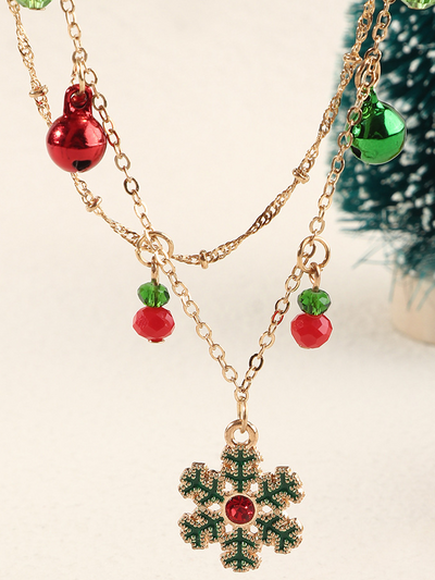 Children's Christmas Jewelry | Girls Snowflake & Ornaments Necklace
