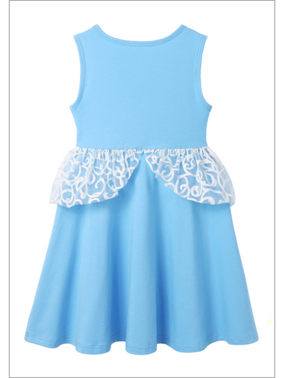 Mia Belle Girls Cinderella Inspired Blue Dress | Princess Dress Up