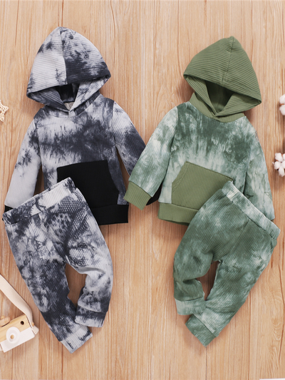 Baby Tie Dye Toddler Hooded Sweater and Pants Set