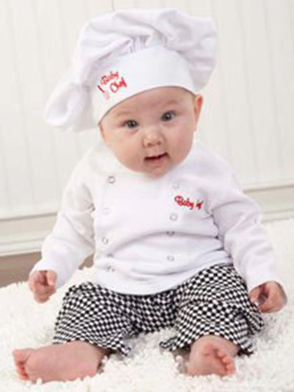 Baby Chef's Uniform with Chef Hat Halloween Set