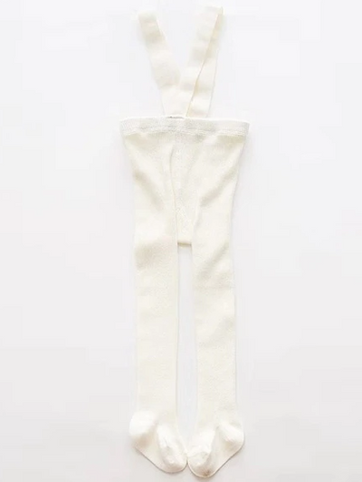 Baby High Waist Overall-Style Leggings White