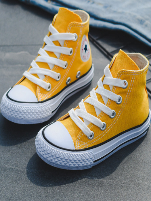 Back To School Shoes | Yellow High Top Sneakers | Mia Belle Girls