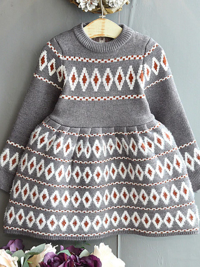 Looking Pretty Knit Sweater Dress - Mia Belle Girls