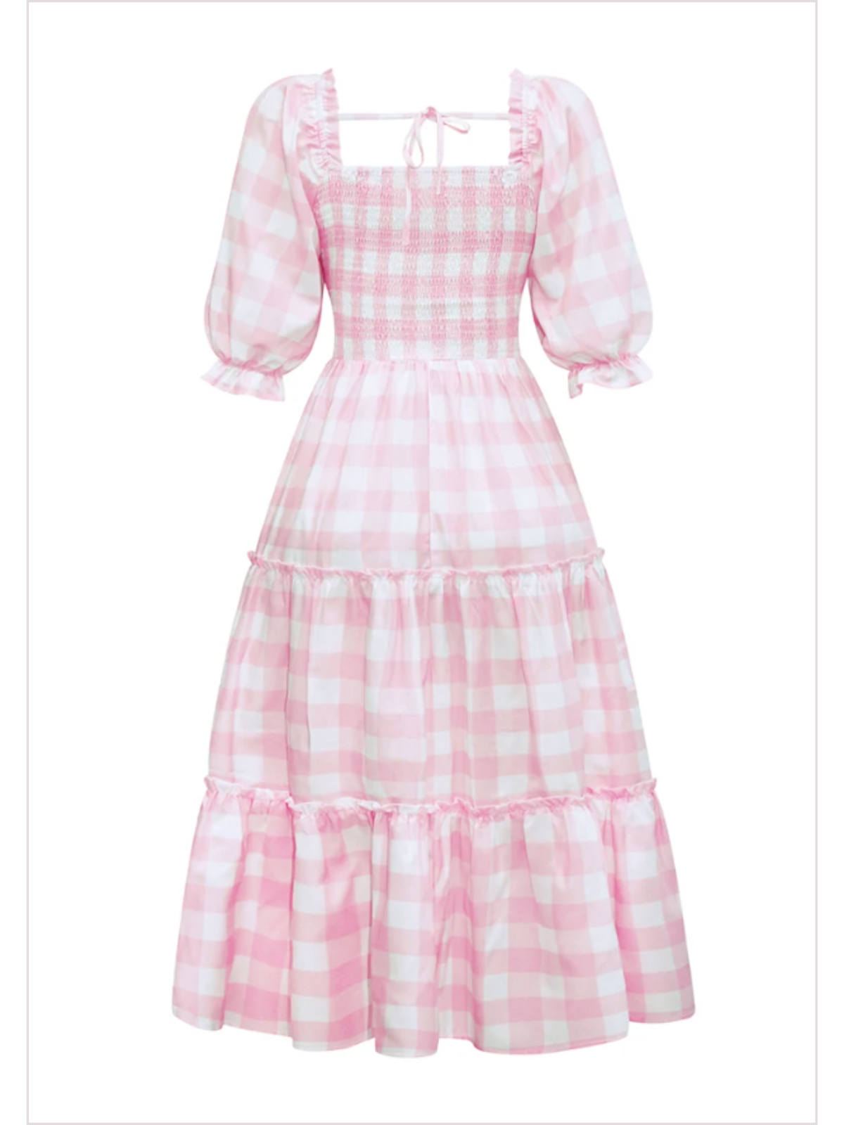 Mia Belle Girls Pink Gingham Smocked Dress | Mommy And Me Dresses