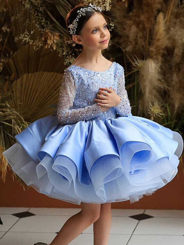 Girls Formal Dresses | Sequin Lace & Tulle Princess Pageant Dress