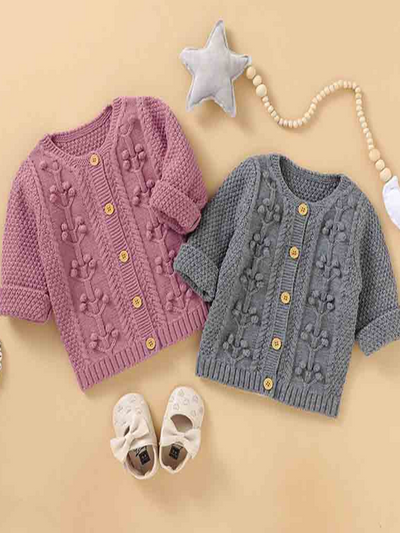 Baby Autumn Delight Button-Down Knitwear Cardigan