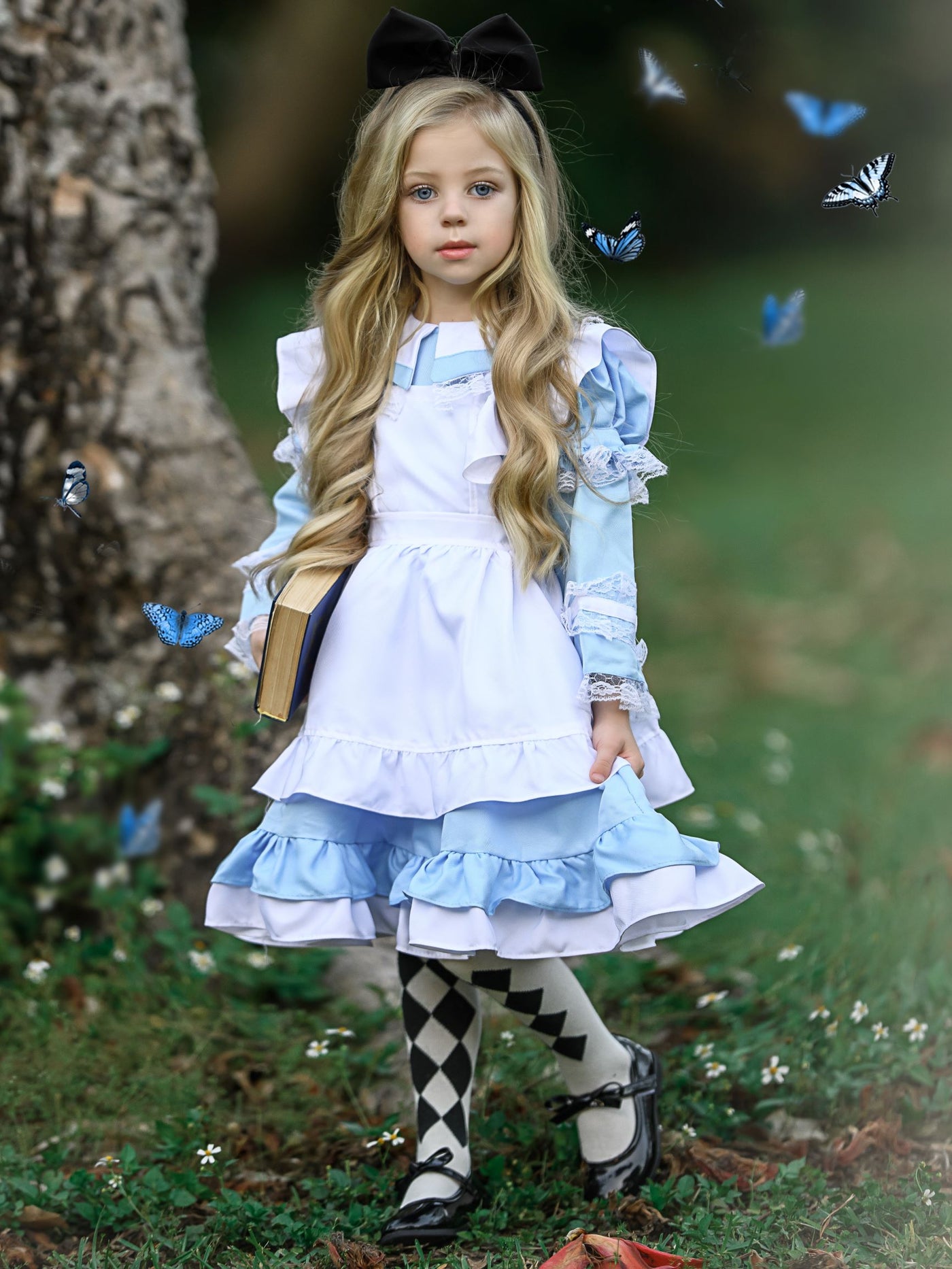 Alice in Wonderland Costume Girls Alice in Wonderland Dress -   Girl  costumes, Alice in wonderland costume, Alice in wonderland dress