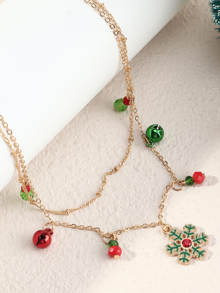Children's Christmas Jewelry | Girls Snowflake & Ornaments Necklace