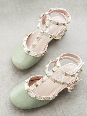 Shoes By Liv & Mia | Studded Ankle Strap Flats - Mia Belle Girls