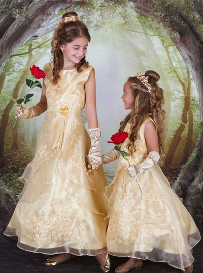 Belle from Beauty and the Beast Inspired Princess Dress - Girls Halloween Costume