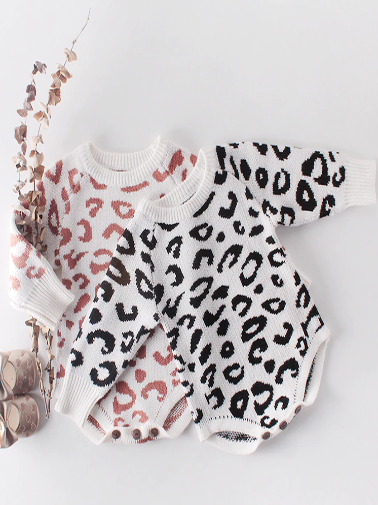 Baby Little Leopard Lady Knitted Onesie