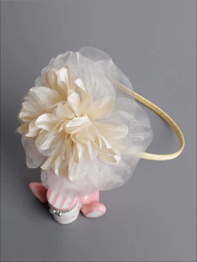 Butterfly Flower Headband - Creme / One - Hair Accessories