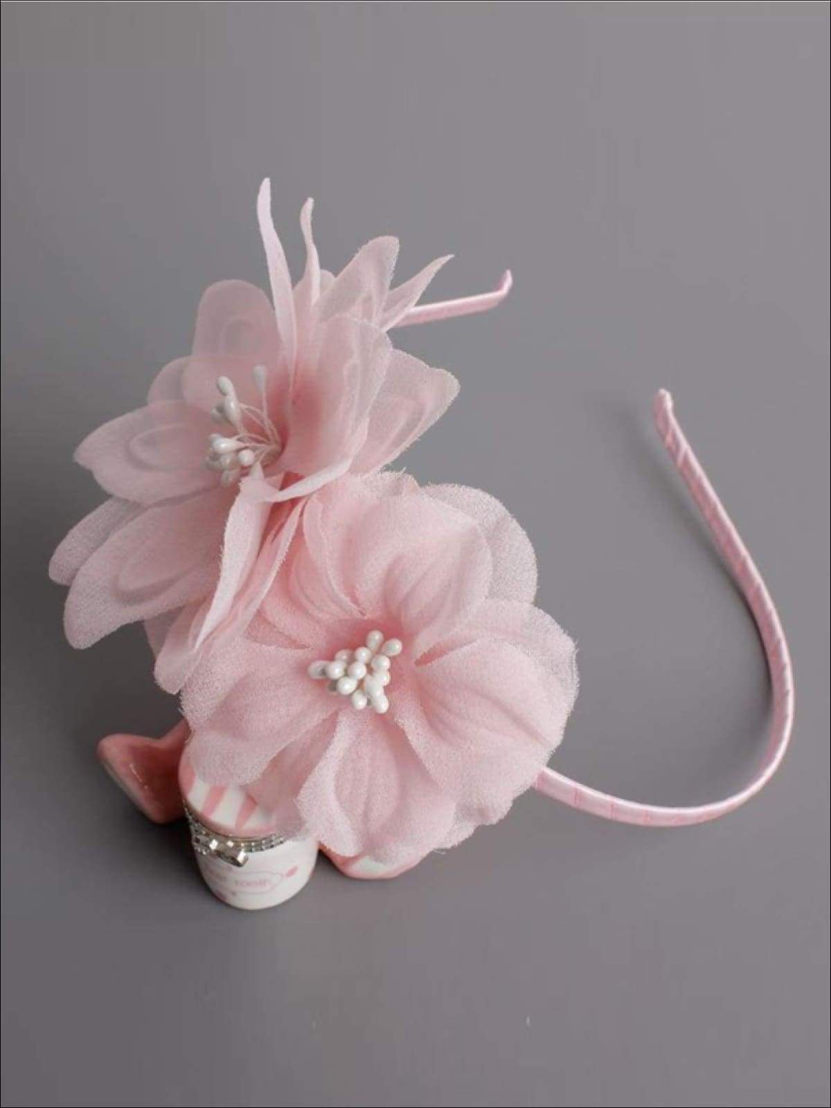 Butterfly Flower Headband - Pink / One - Hair Accessories