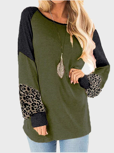 Women's A Little Extra Color Block Long-Sleeved Top - Mia Belle Girls