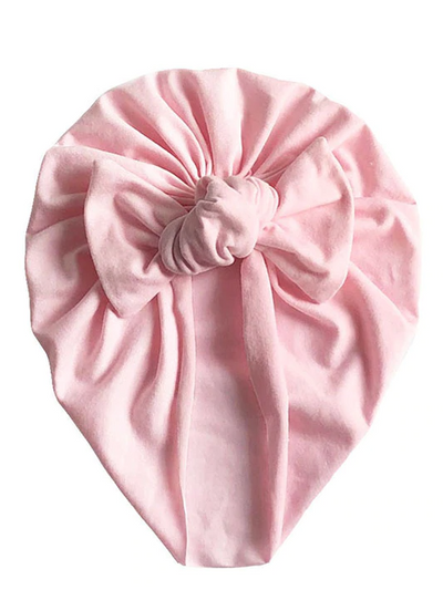 Baby Turban Knot Bonnet Cap pink