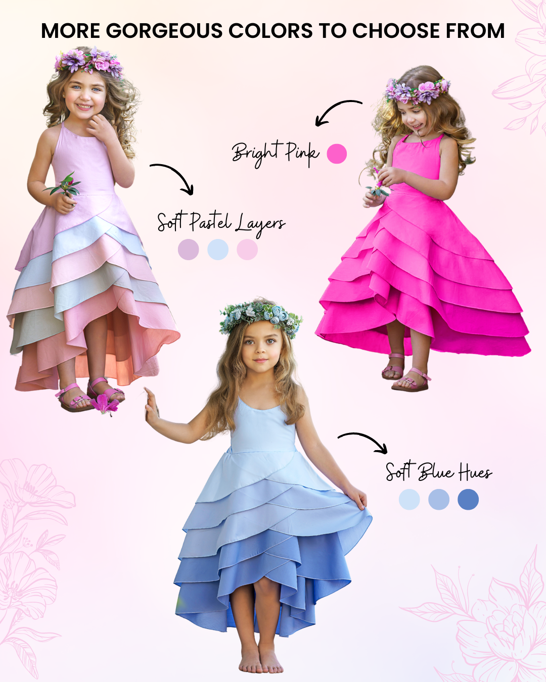 Toddler Spring Outfits | Girls Sleeveless Cotton Candy Tiered Dress