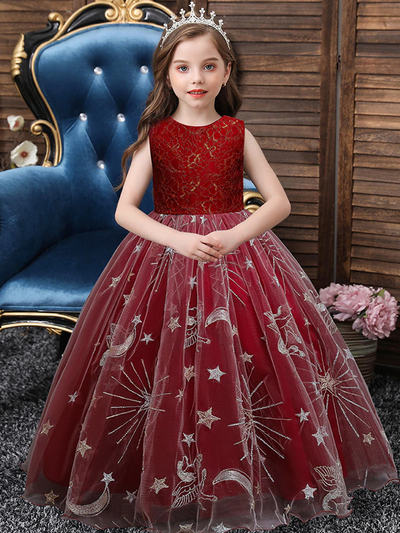 Winter Formal Dresses | Sleeveless Lace Embroidered Holiday Dress