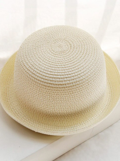 Mommy and Me Straw Bowler Hat