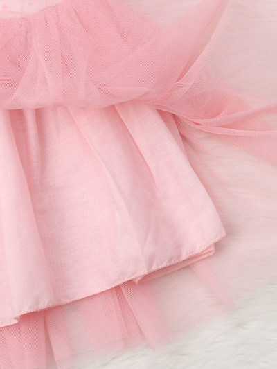 Baby Milestone "Three" Pink Polka Dots Tutu Dress