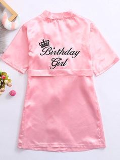 Girls Birthday Girl" Satin Robe