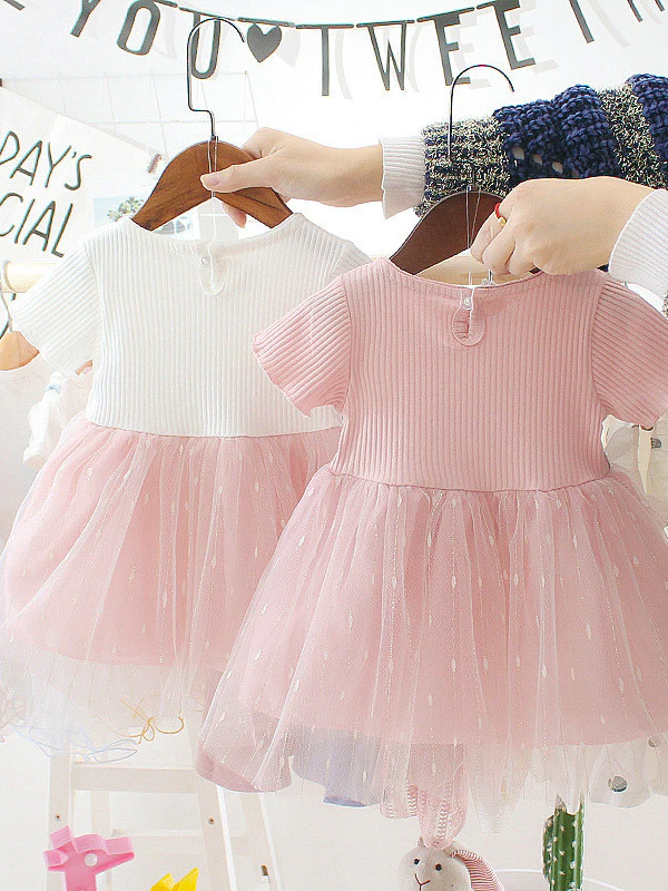 Baby Blooming Flower Tulle Overlay Dress